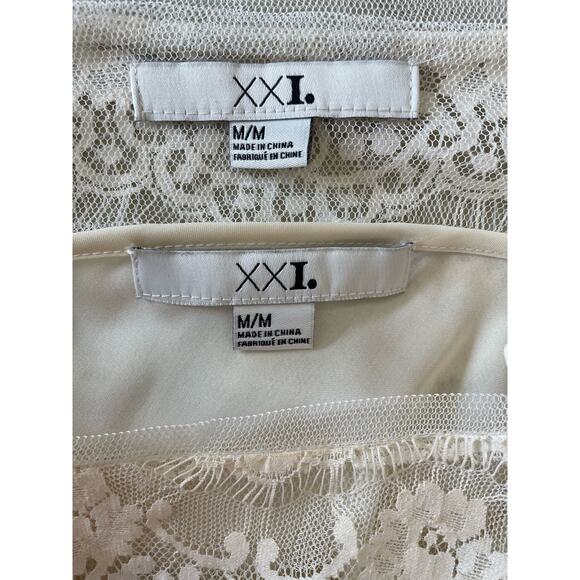 LACE Over a Satin Slip Dress. XXI. Brand, Medium, Very pretty, 3/4 sleeves - Picture 4 of 4